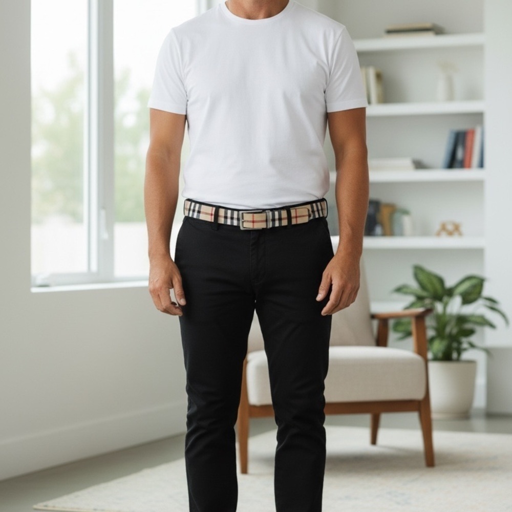 Stylish Checkered Unisex Belt